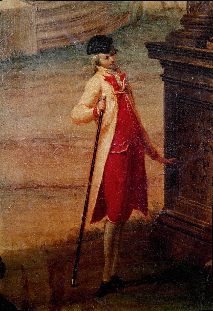 Ung man av den venetianska aristokratin Detalj. Anonym målning. Galleria del 