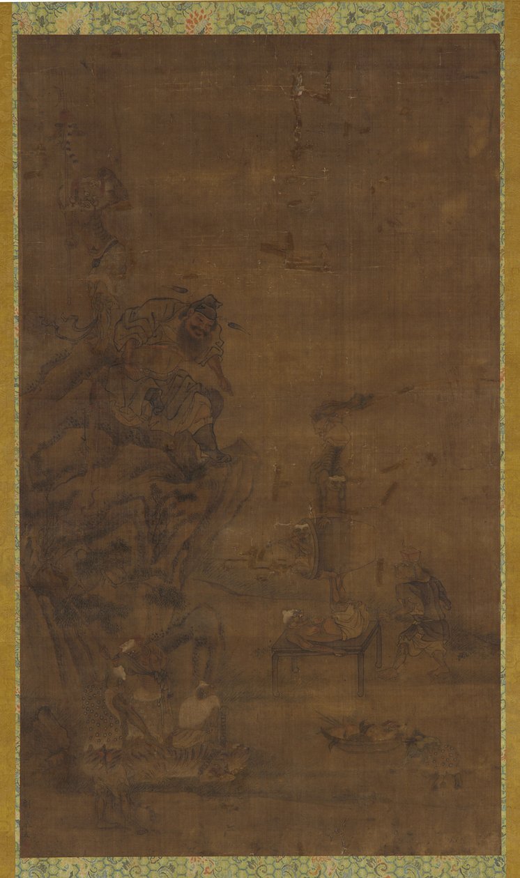 Zhong Kui tämjar de fem pestarna av Unknown artist