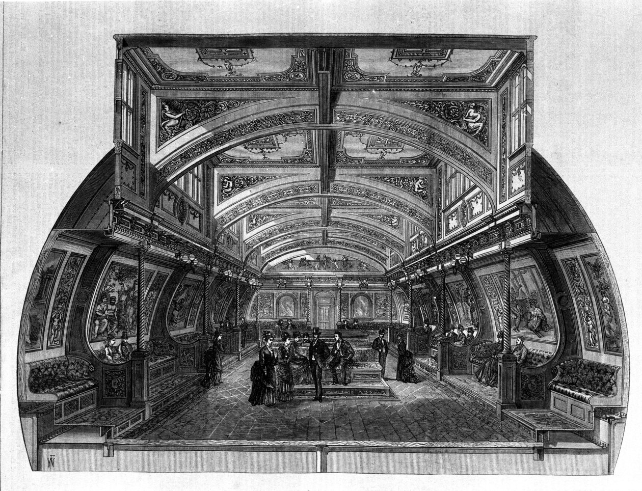 båt designad mot sjösjuka av Henry Bessemer (1813-1898). av Unknown artist