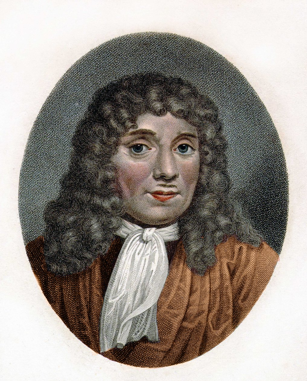 porträtt av Antonie Van Leeuwenhoek eller Anton van Leeuwenhoek, eller Leeuvenhoek, eller Leeuwenhoeck. Holländsk naturforskare (1632 till 1723). 1700-talsgravyr. av Unknown artist