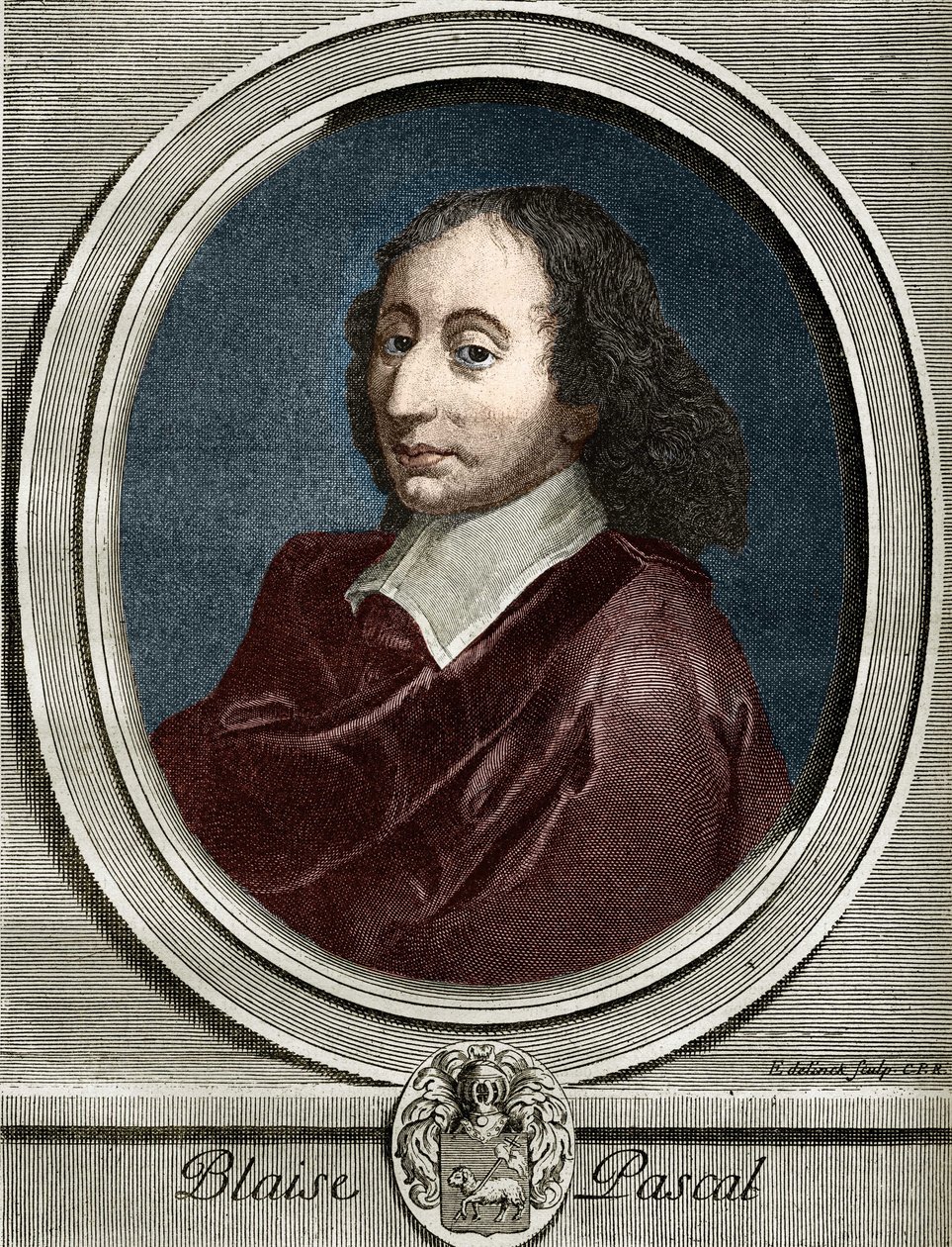 porträtt av Blaise Pascal (1623-1662), fransk fysiker, matematiker och författare. av Unknown artist
