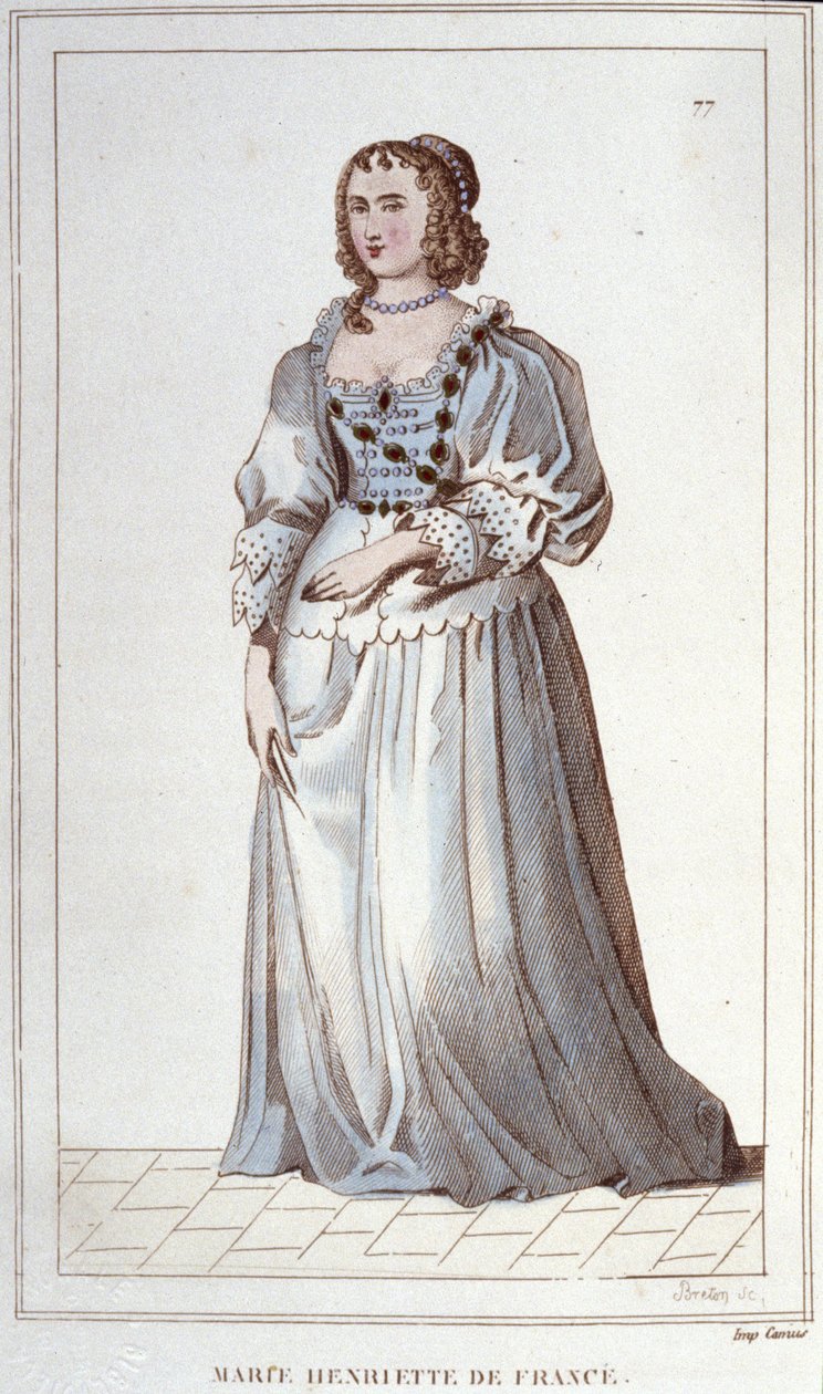 porträtt av Henriette-Marie av Frankrike. Paris av Unknown artist