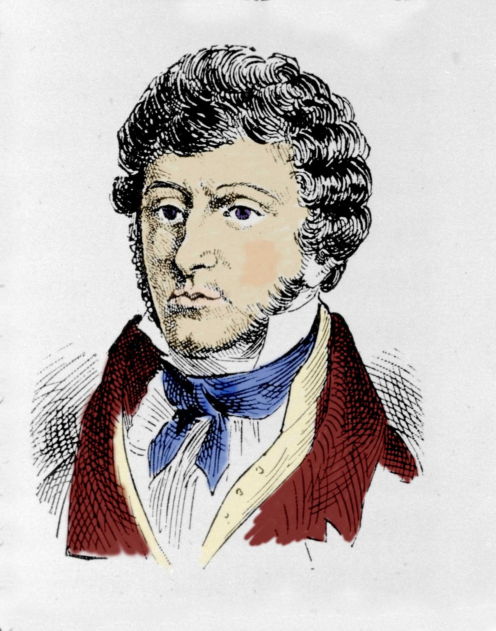 porträtt av den irländska kompositören John Field (1782 - 1837). av Unknown artist