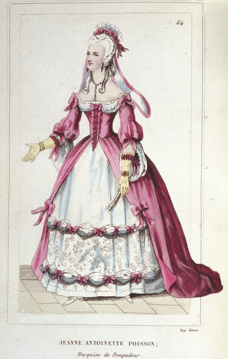 porträtt av Jeanne-Antoinette Poisson, markis av Pompadour (känd som Madame de Pompadour av Unknown artist
