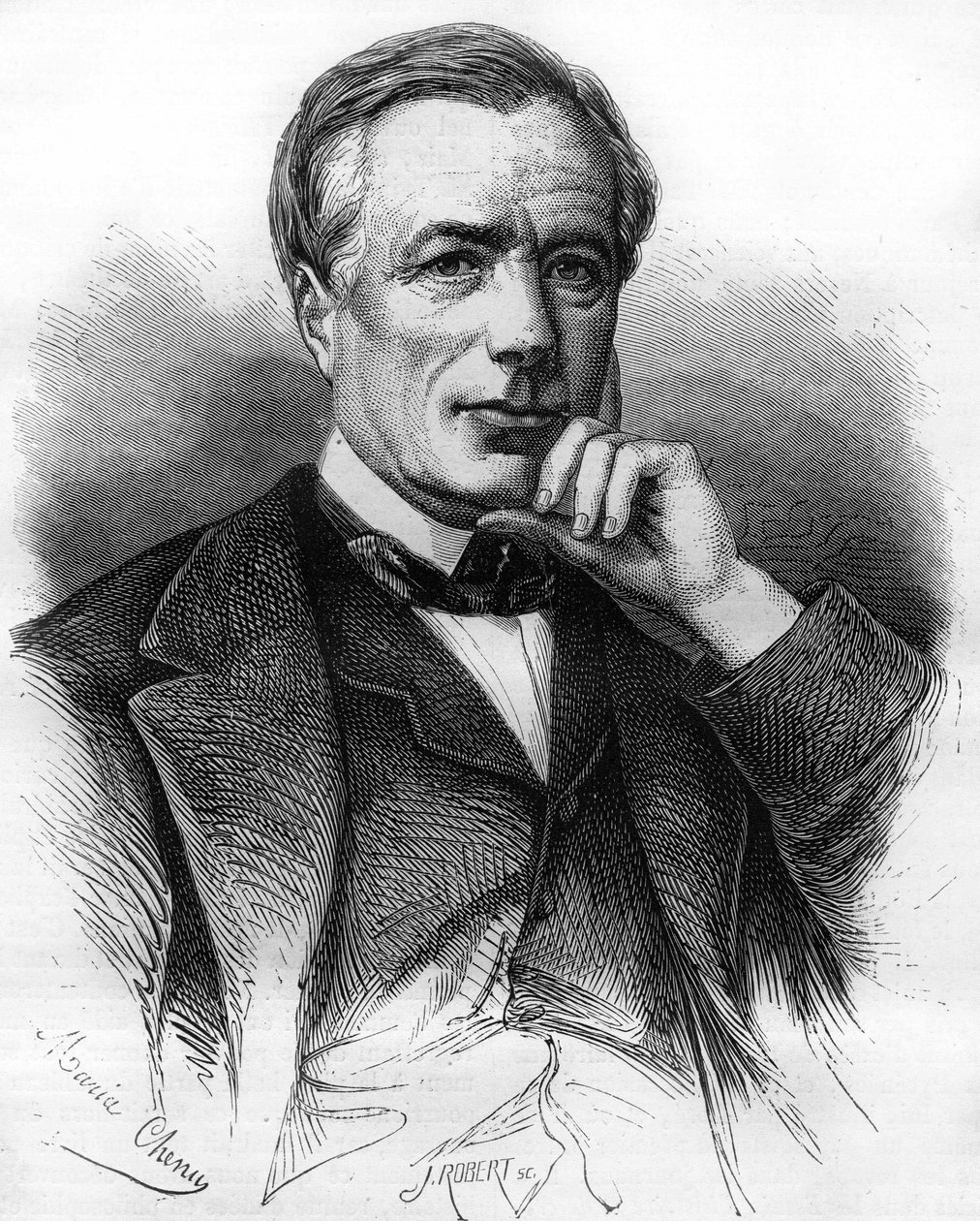 porträtt av Xavier Marmier (1809-1892), fransk författare. av Unknown artist