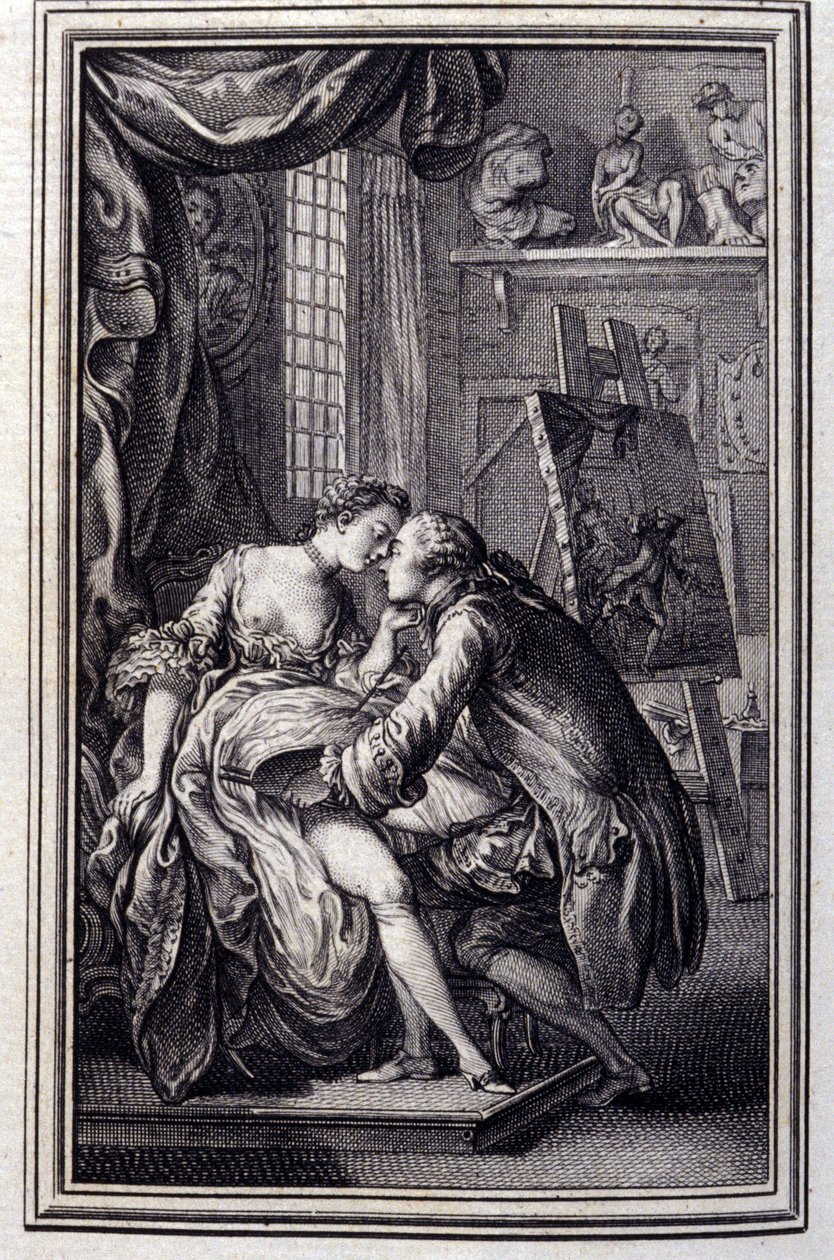 tabellen- i "" Sagor och noveller på vers"" av Jean La Fontaine. 1762. av Unknown artist