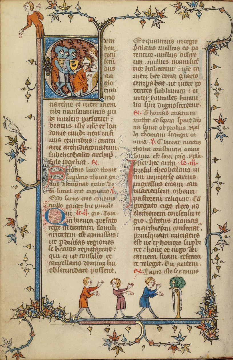 Inledande text C: Sankt Thomas Beckets martyrdöd av Unknown artist/maker