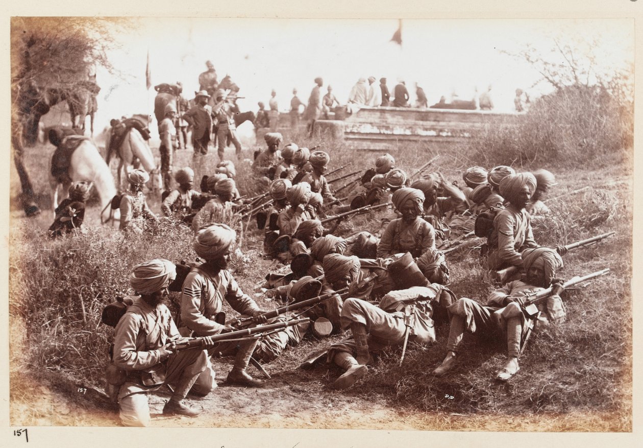 14:e sikher väntar på attack, Delhi träningsläger av Unknown photographer