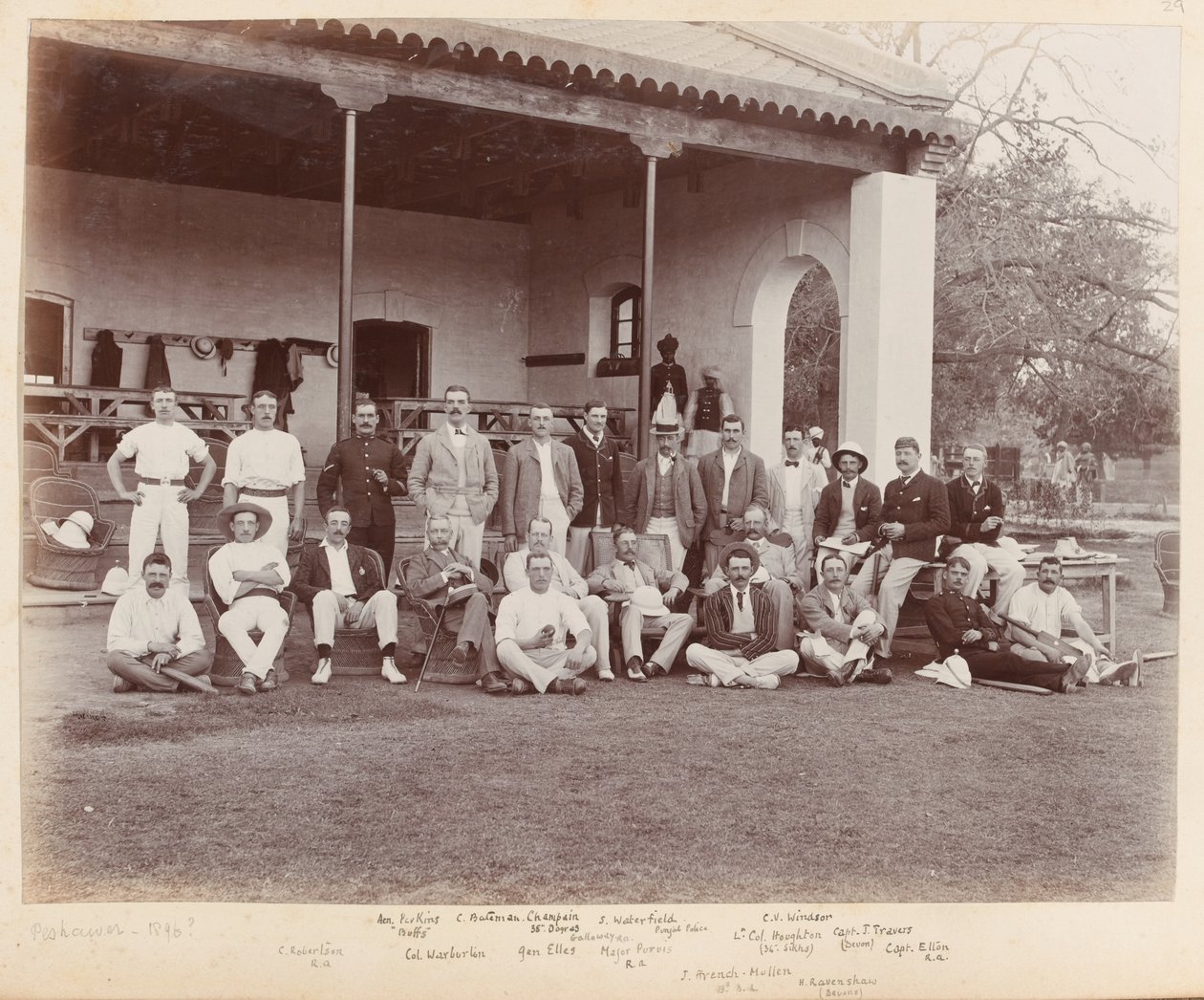 En cricketmatch, Peshawar av Unknown photographer