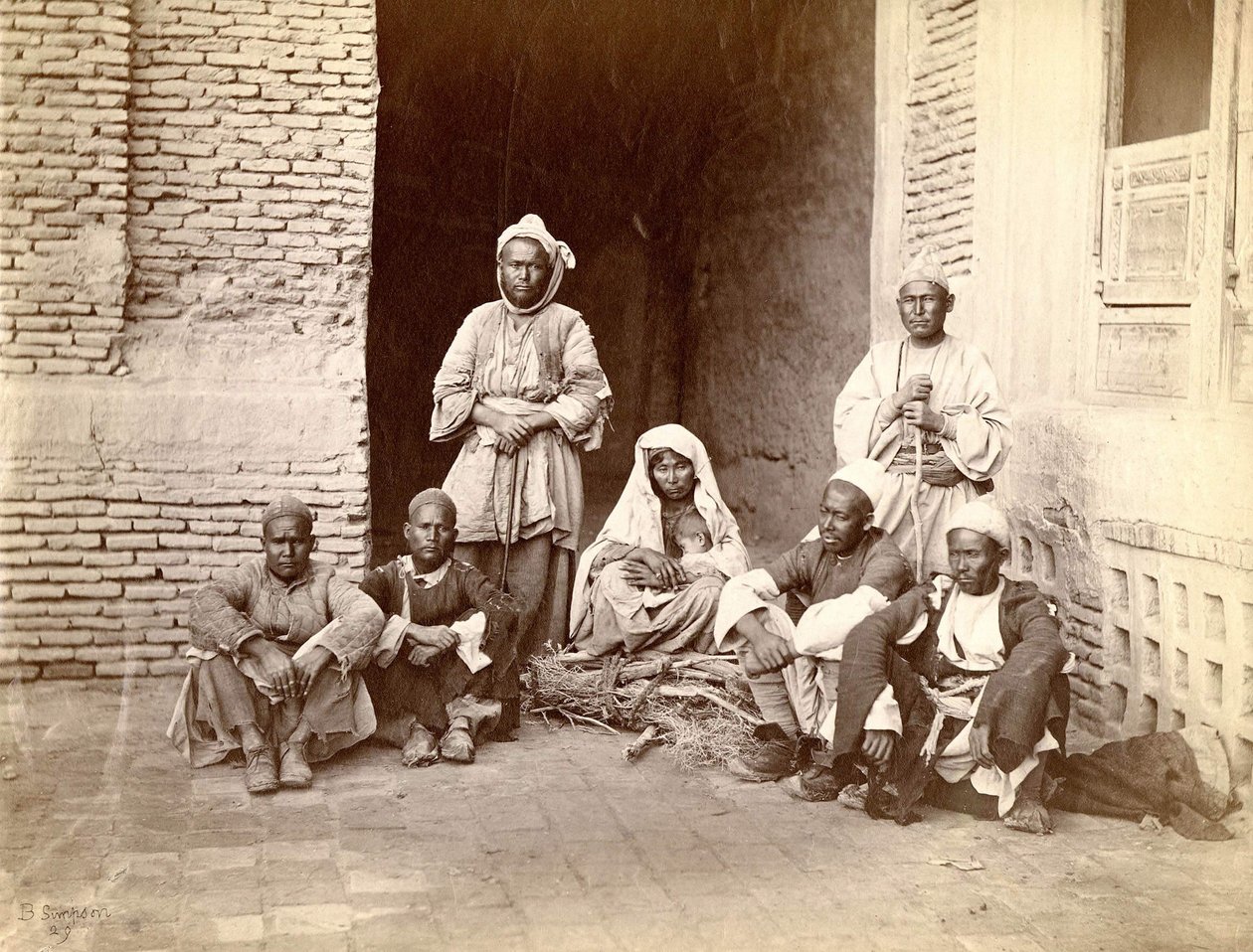 En familj i Afghanistan, sent 1800-tal av Unknown photographer