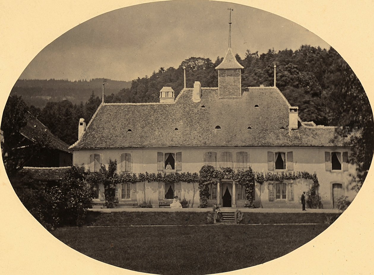Ett hus i Neuchatel, Schweiz av Unknown photographer