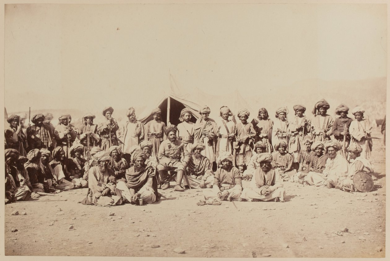 Afghanska stammän vid en durbar av Unknown photographer