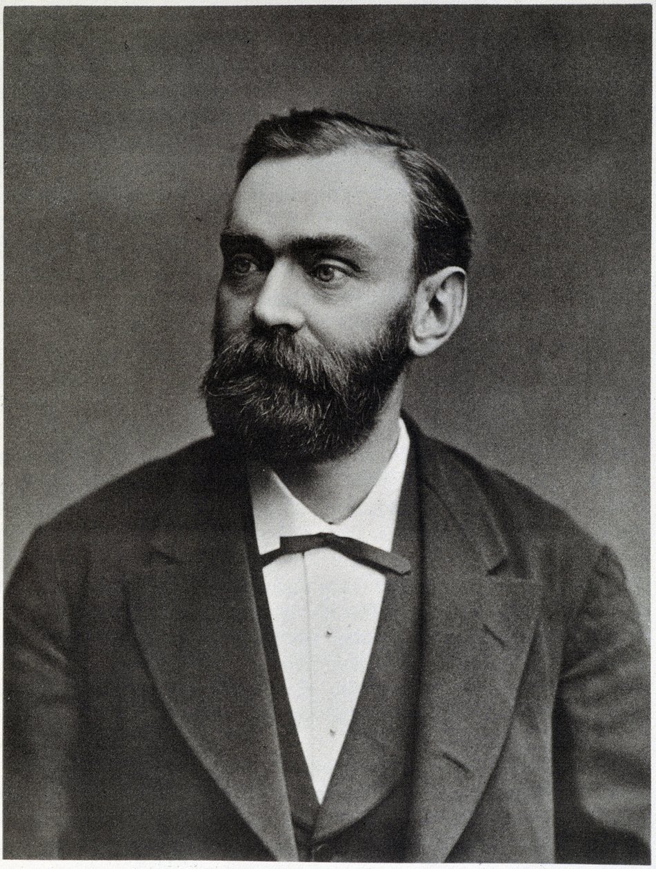 Alfred Nobel vid 50 års ålder - fotografi av Unknown photographer