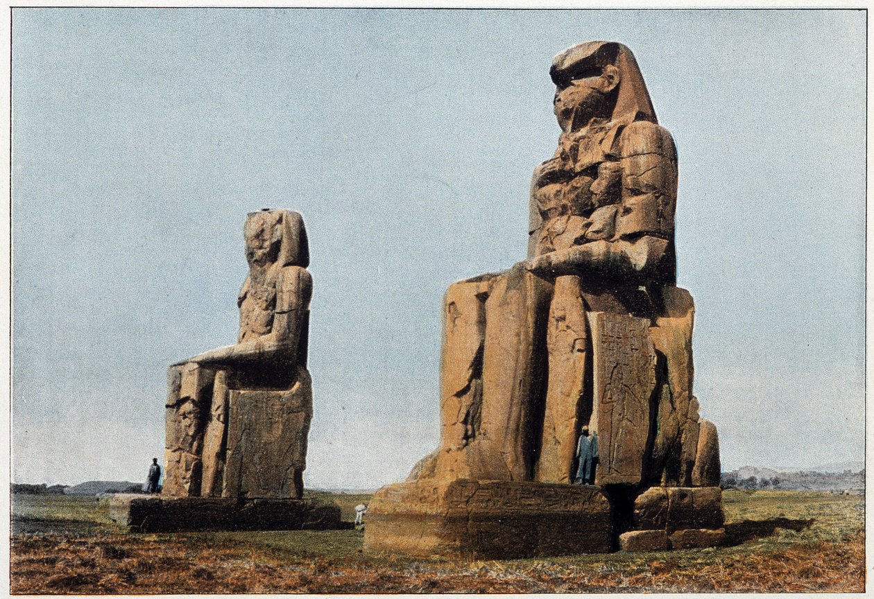 Forntida Egypten: Kolossen Memnon till Thebe. Slutet av 1800-talet. av Unknown photographer