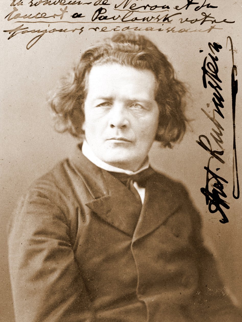 Anton Grigorievich Rubinstein. Rysk pianist och kompositör (f i Vykhvatintsy, nära Podolsk av Unknown photographer