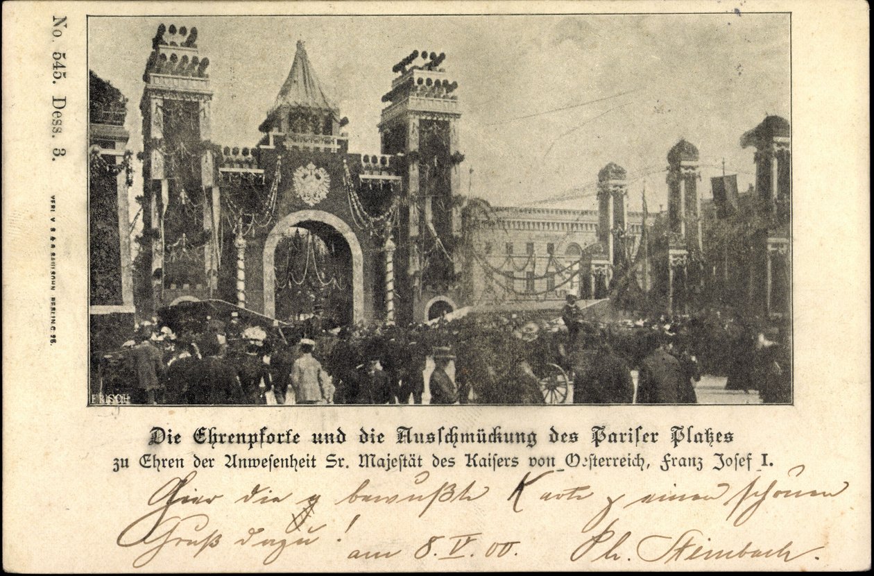 Berlin, Franz Josef I på Pariser Platz, hedersport av Unknown photographer