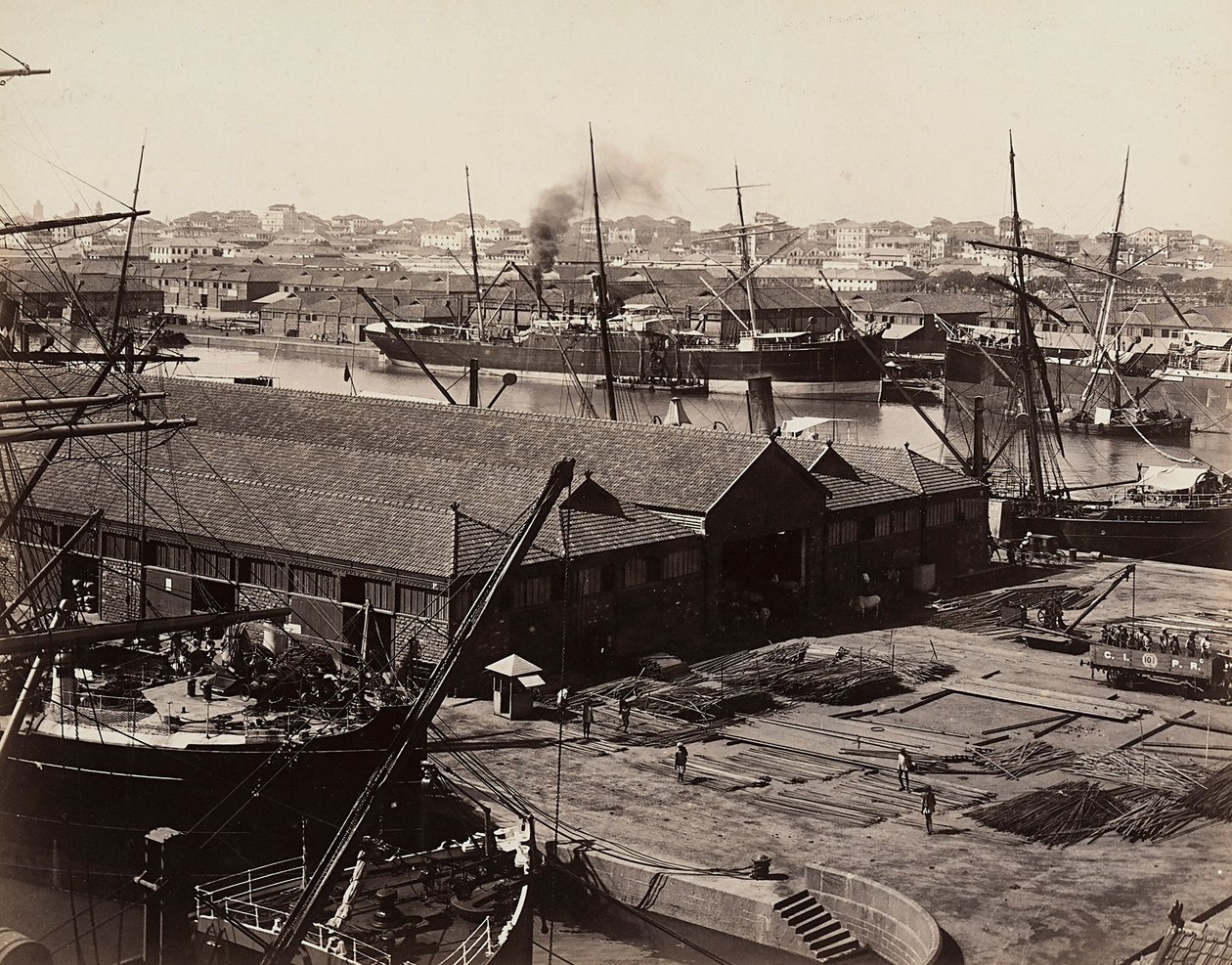Bombays hamn, Indien av Unknown photographer