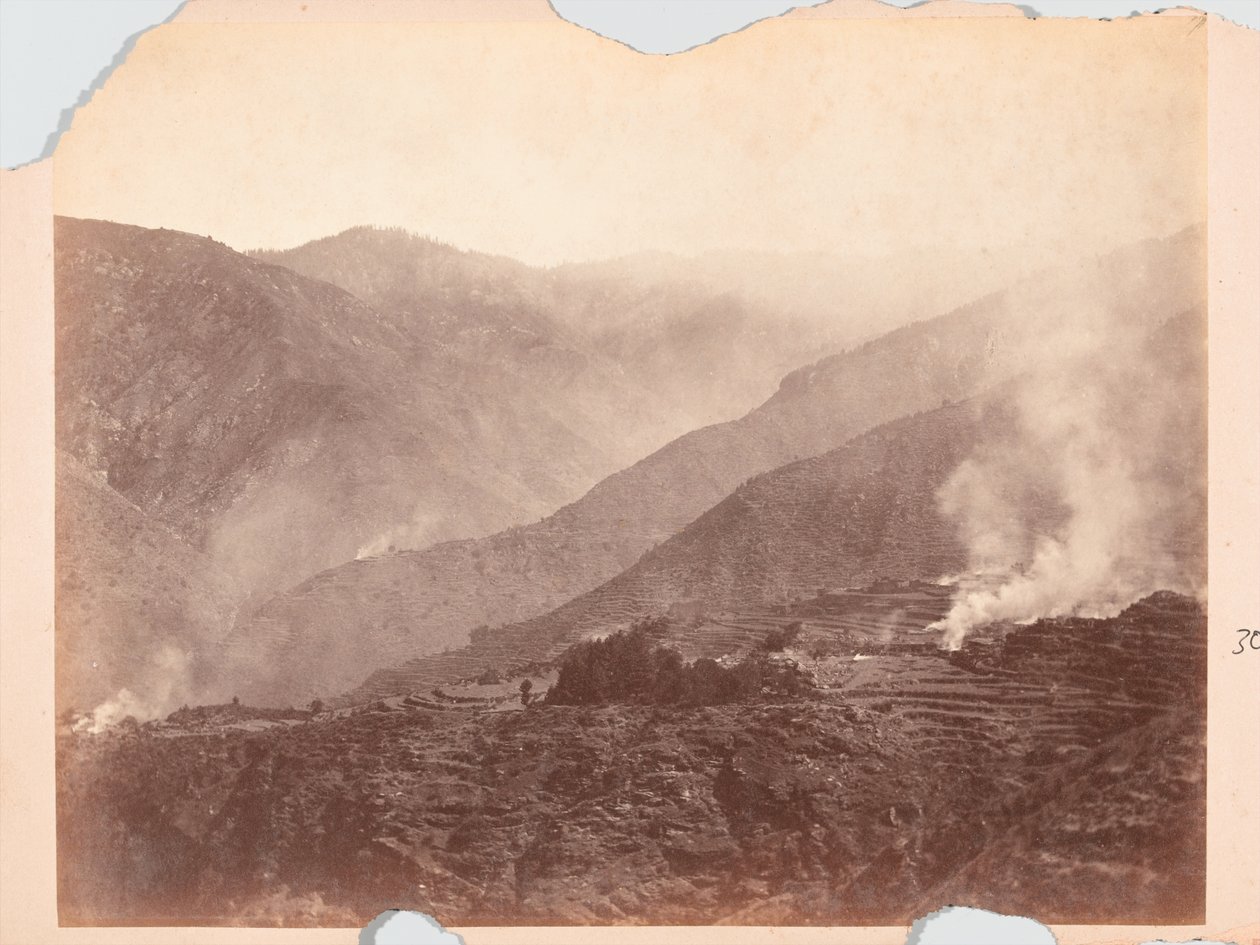 Brinnande by, Black Mountain expedition av Unknown photographer