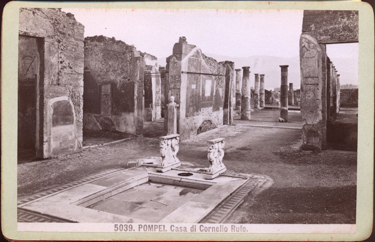 Cornelius Rufus hus i Pompeji, ca 1880 (fotografi) av Unknown photographer