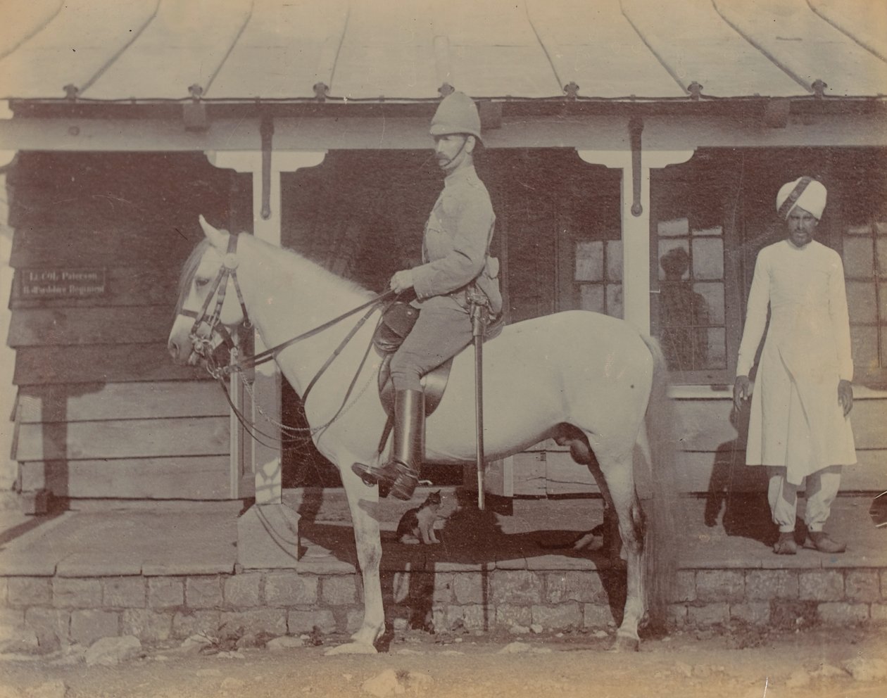 Överste AM Paterson, befälhavande för 1:a Bedfordshire-regementet av Unknown photographer