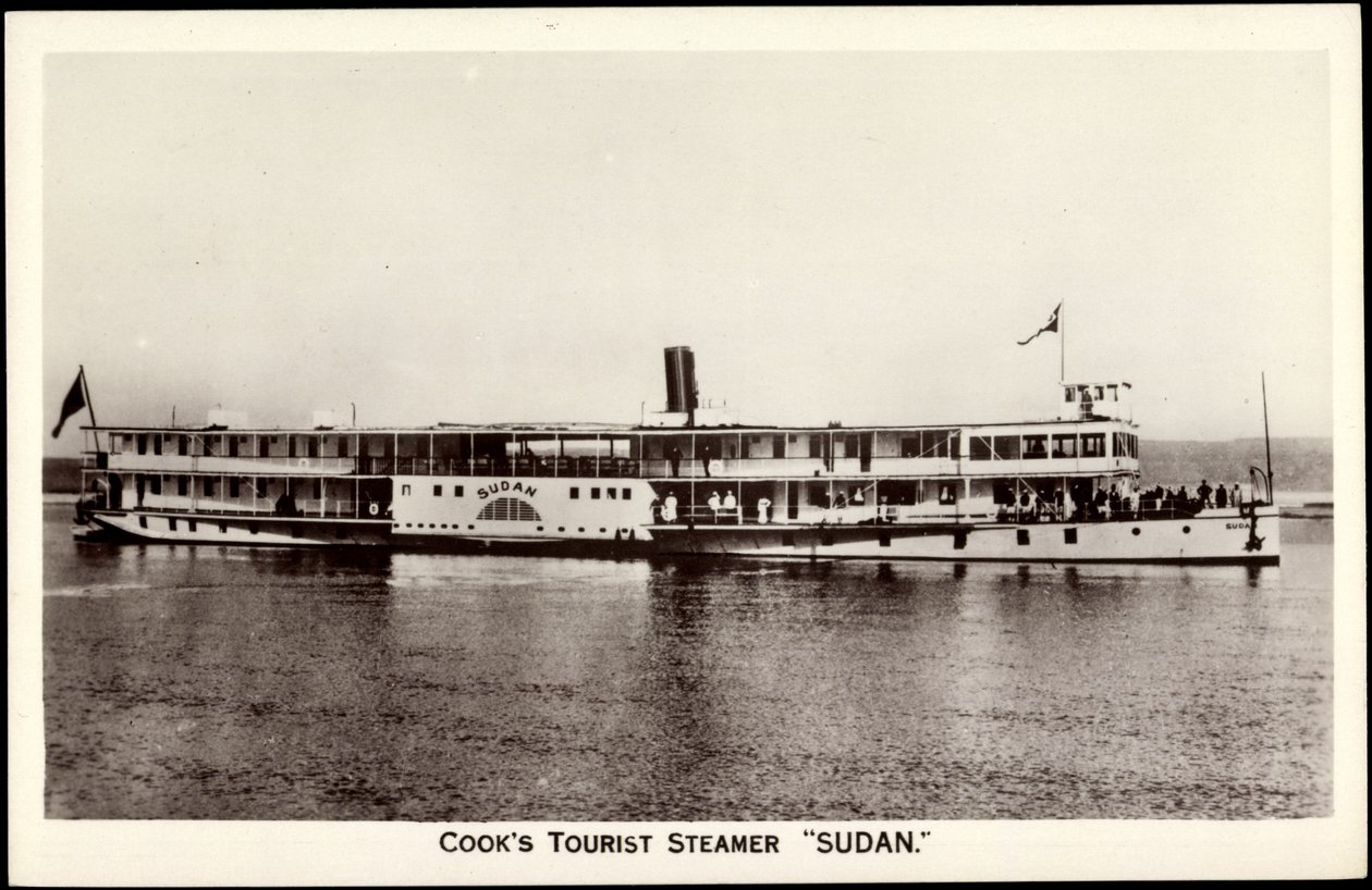 Cooks turistångare "Sudan" (svartvitt foto) av Unknown photographer