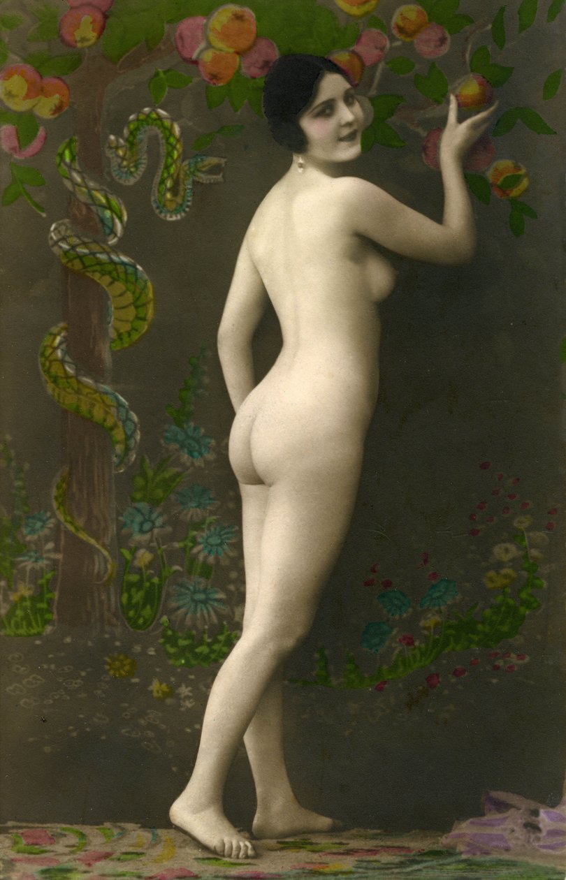 Tjusigt vykort (kitsch): Eve de la "Belle Epoque" (ca 1920) av Unknown photographer