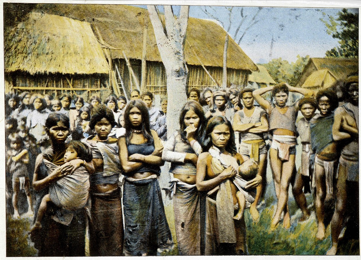 Kvinnor och flickor från Monis land, Annam, ca. 1895, "Jorden runt", sent 1800-tal. av Unknown photographer