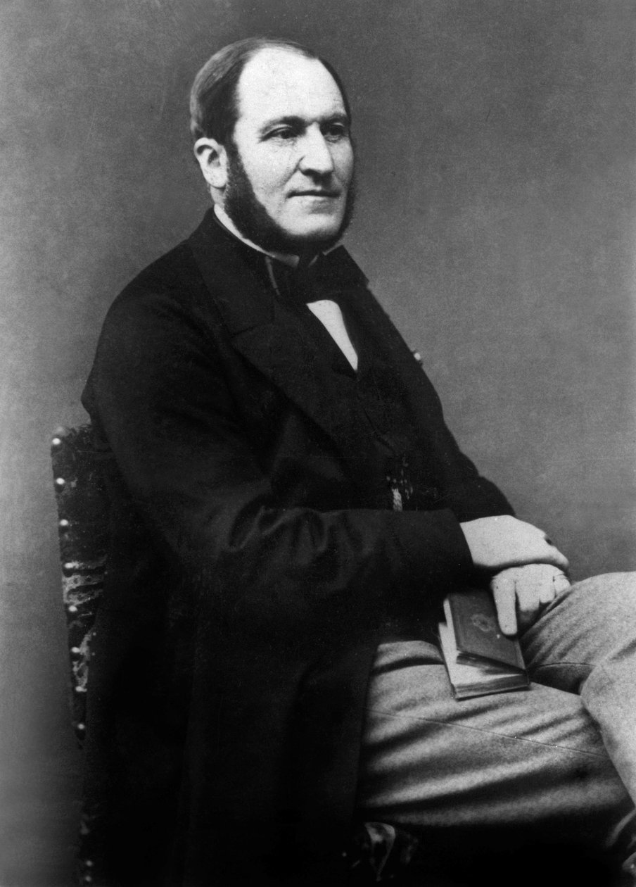 Georges Eugene Haussmann (1809-1891) fransk politiker som var ansvarig för stadsplaneringen av Paris under andra imperiet av Unknown photographer