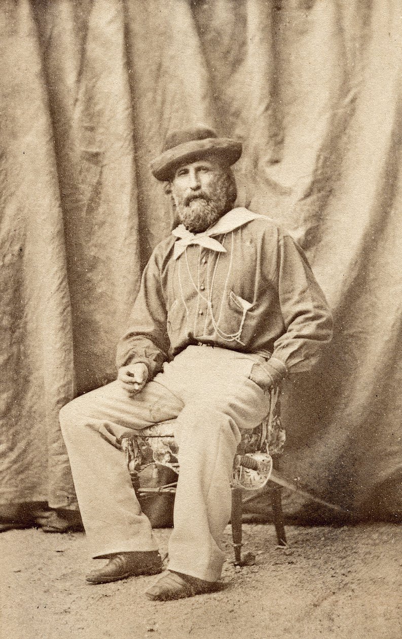 Giuseppe Garibaldi i Caserta 1860 av Unknown photographer