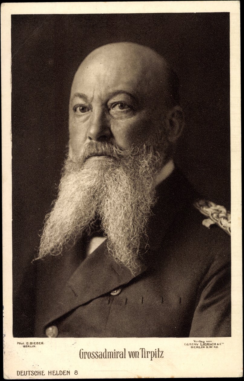 Storamiral Alfred von Tirpitz, Porträtt, Liersch av Unknown photographer