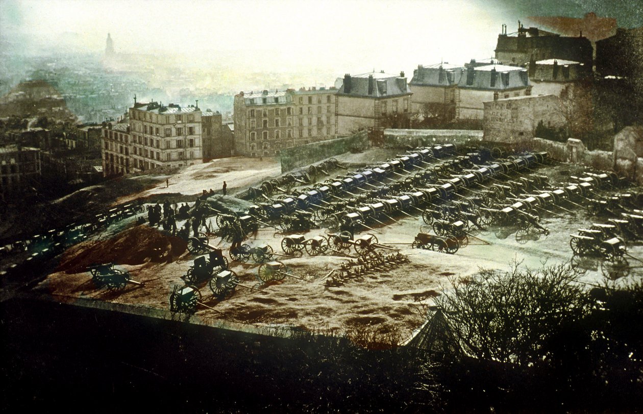 I Montmartre utgör stora regeringsvapen ett hot mot Paris 18 mars av Unknown photographer