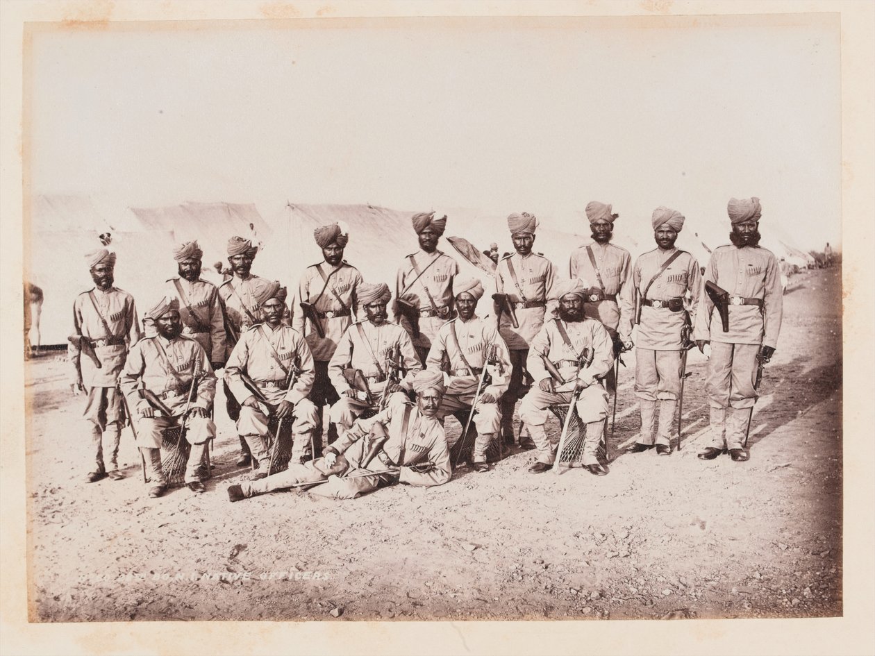 Indiska officerare från 28th Bombay Native Infantry, 1884 ca av Unknown