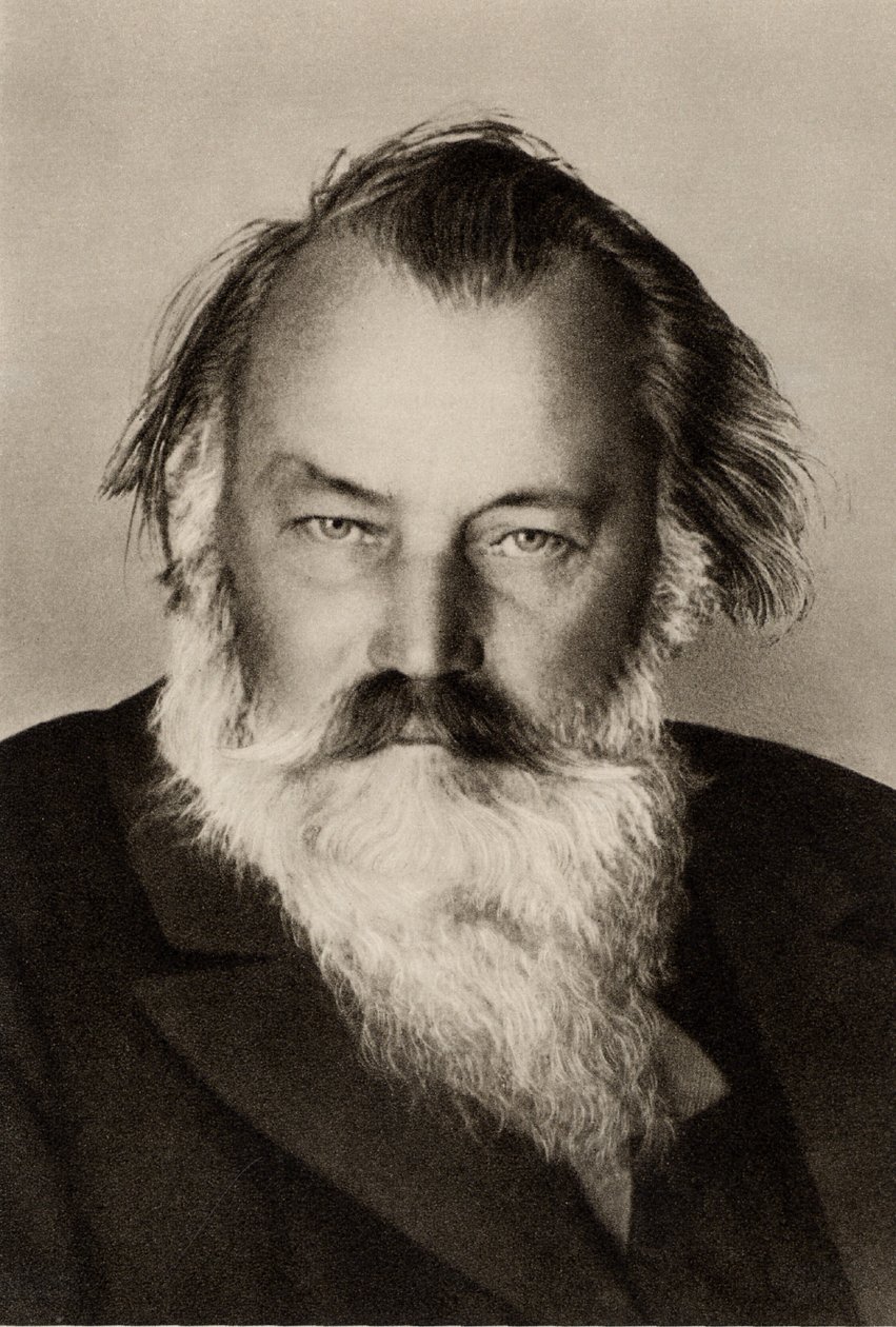 Johannes Brahms (1833-1897) tysk kompositör (tryck) av Unknown photographer