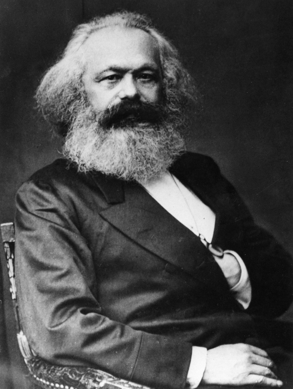Karl Marx (1818-1893), tysk socialistteoretiker och revolutionär av Unknown photographer