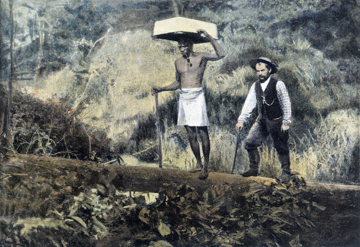 Kentzer: guldsökare och dess bärare - fotografi, sent 1800-tal av Unknown photographer