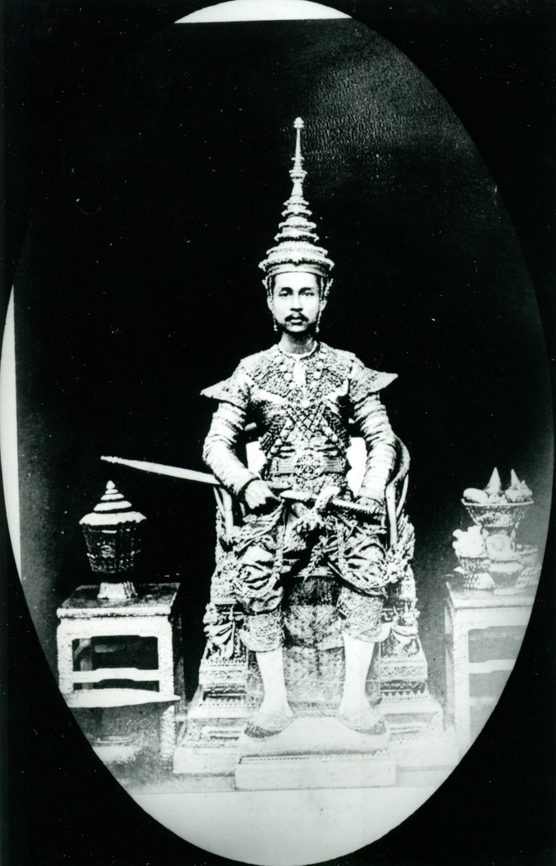 King Chulalongkorn, ca 1880 (s/v foto) av Unknown photographer