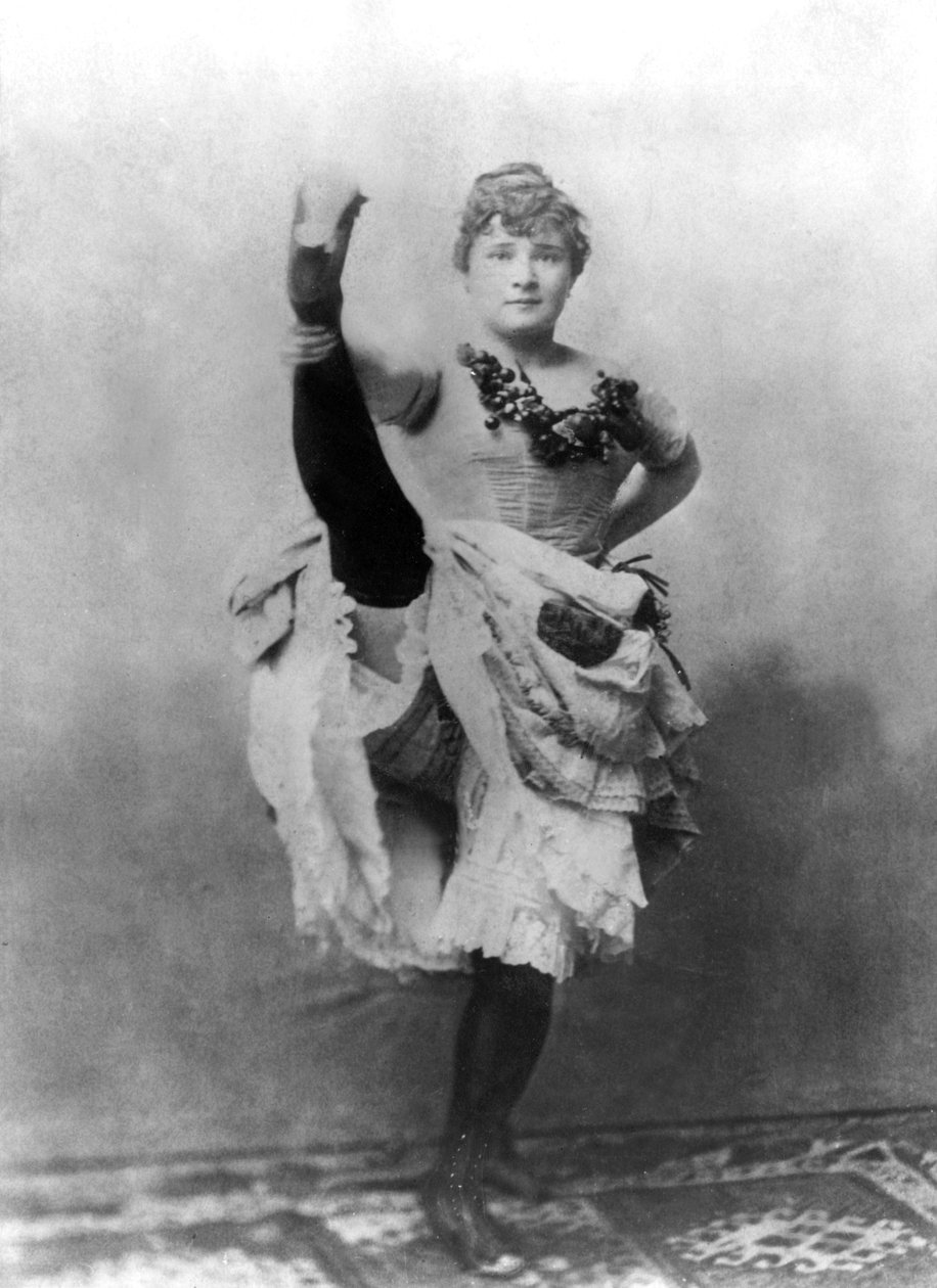 Louise Weber (1870-1929) aka La Goulue, fransk dansare av franska Cancan på Folies Bergeres i Paris och modell av ToulouseLautrec av Unknown photographer