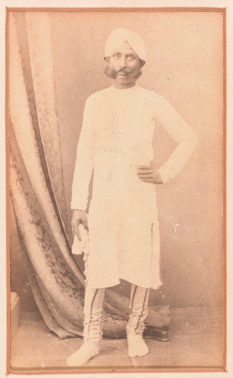 Misr Kanouji Lal, indianen som hjälpte Thomas Kavanaghs undanflykt vid belägringen av Lucknow, 1857 ca. av Unknown photographer