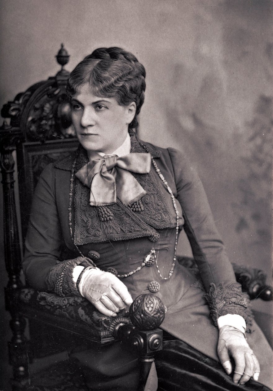 Mme Alix-Marie PASCA (1836-1906) - Porträtt av Alix Pasca (1835-1914), fransk komiker. Fotografi sent 1800-tal. av Unknown photographer
