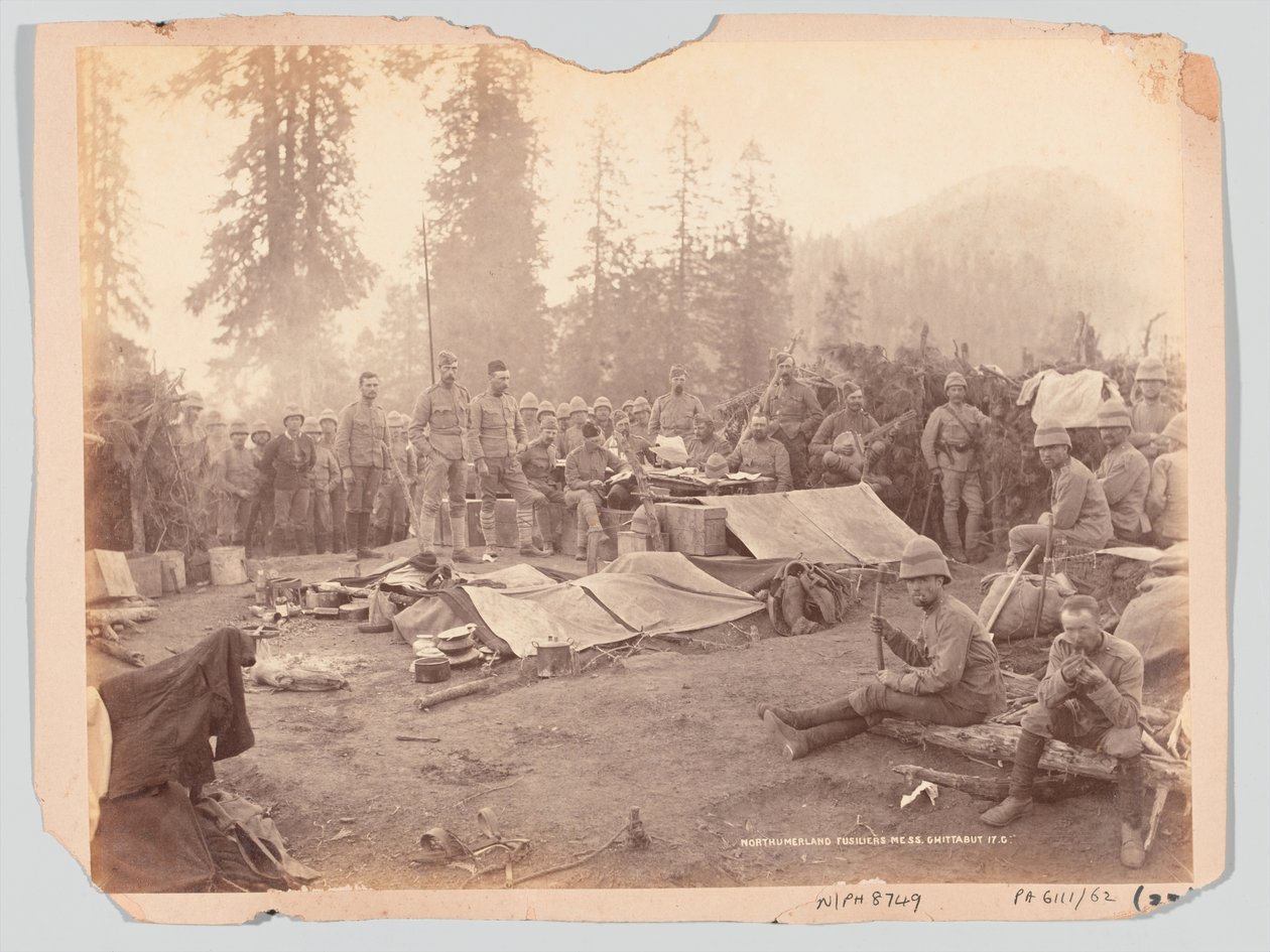 Northumberland Fusiliers mess under Black Mountain-expeditionen, 1888 av Unknown