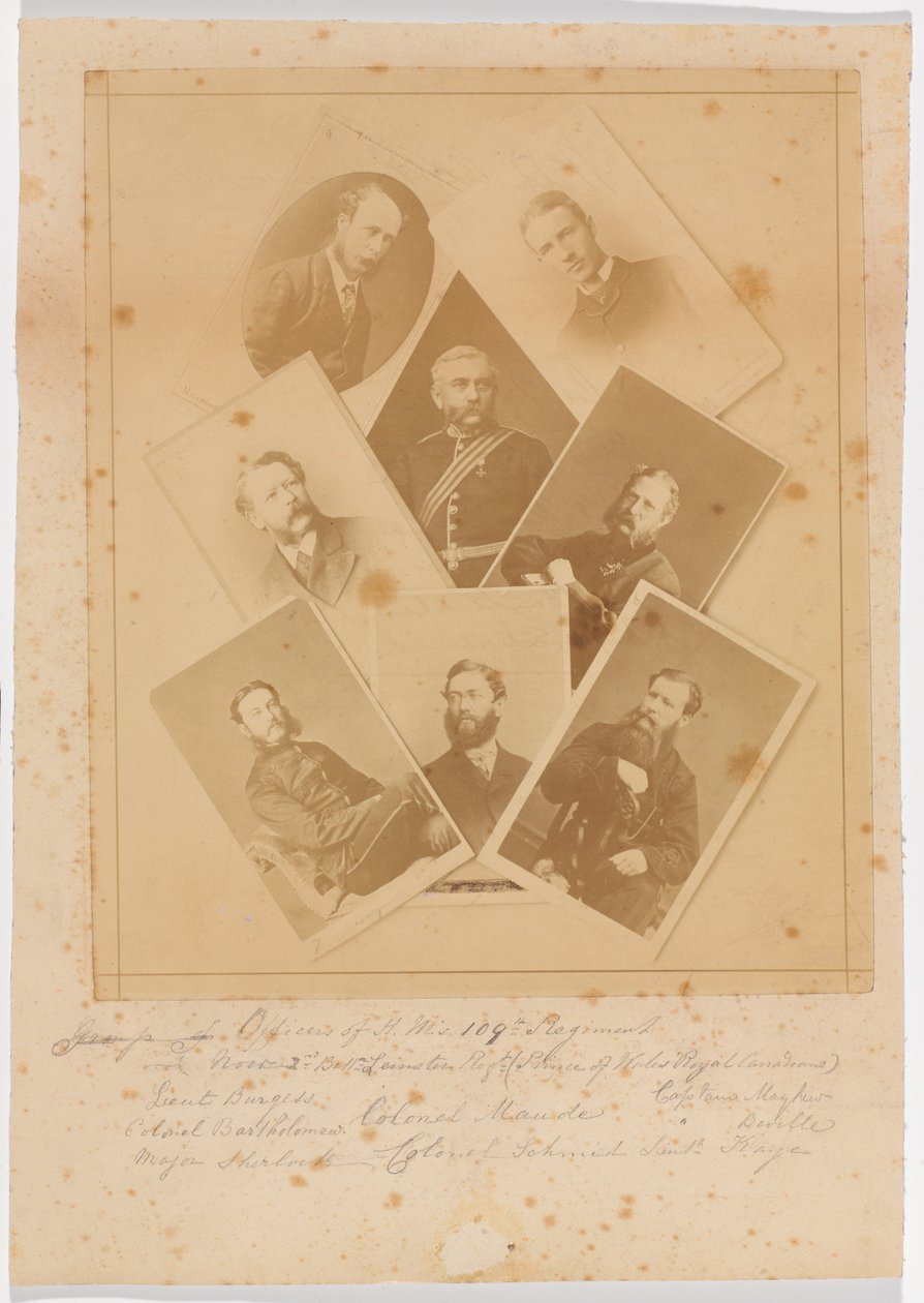 Officerare vid 109th Regiment of Foot (Bombay Infantry) av Unknown photographer