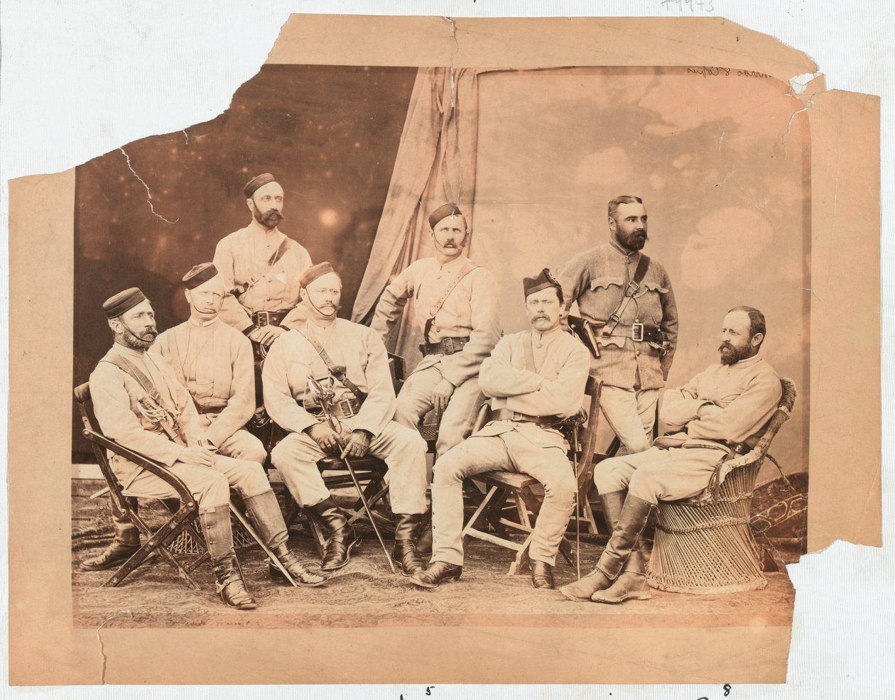 Officerare vid 4:e Goorkha-regementet, 1879 av Unknown