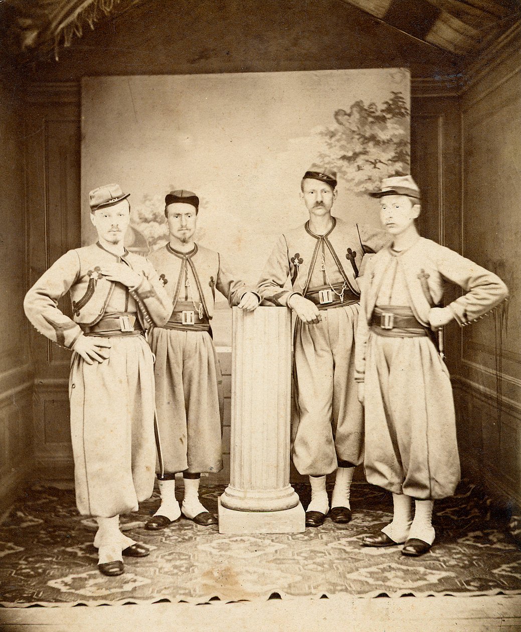 Påvliga zouaver - påvliga zouaver - 1865 - av Unknown photographer