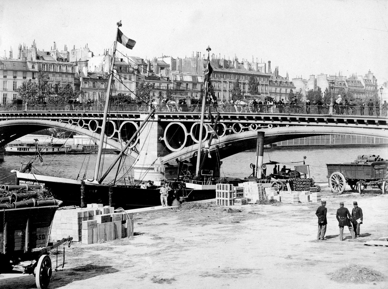 Paris: Karusellbron och hamnen - fotografi, sent 1800-tal av Unknown photographer