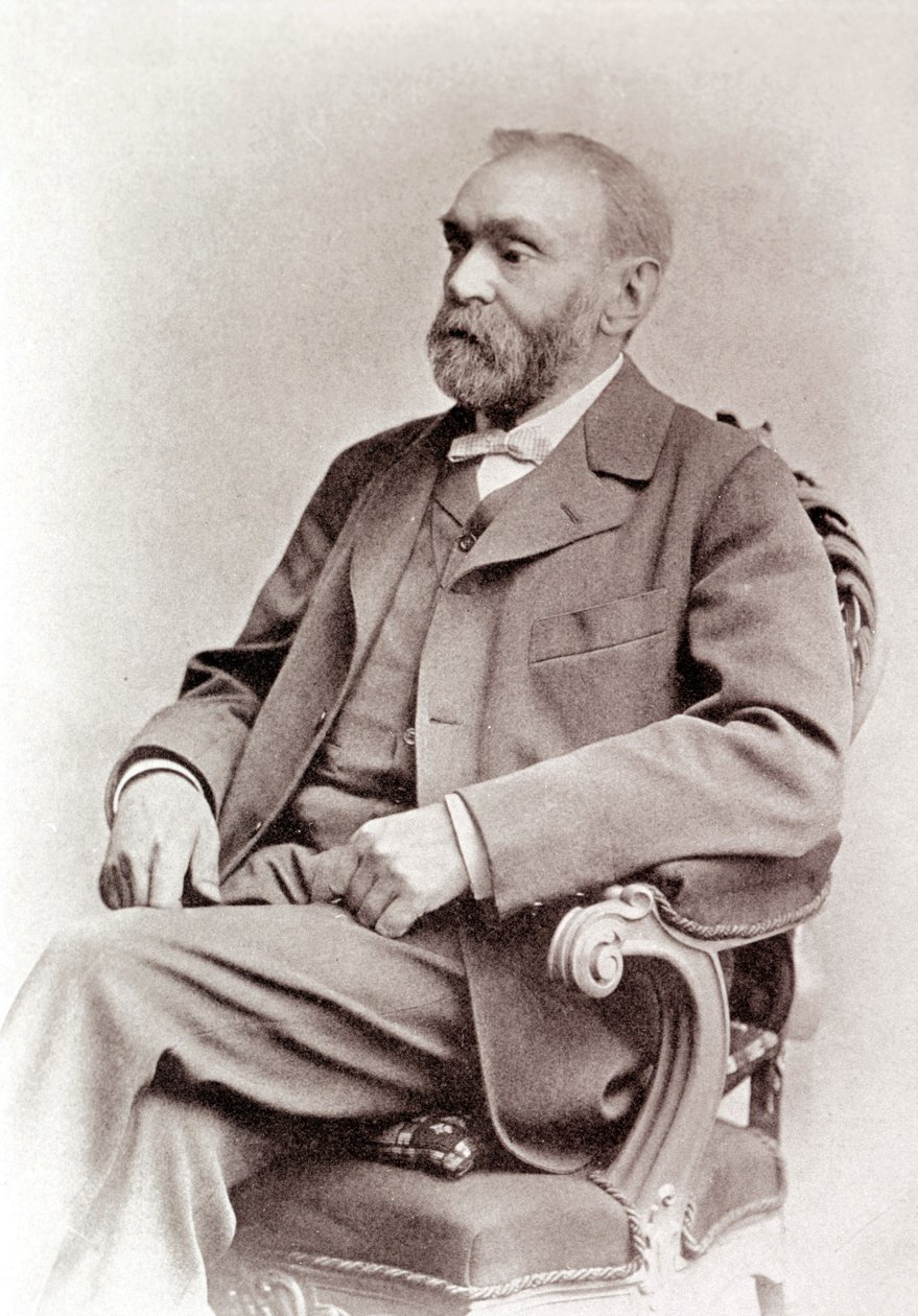 Porträtt av Alfred Nobel. Fotografi. 1800-talet. av Unknown photographer