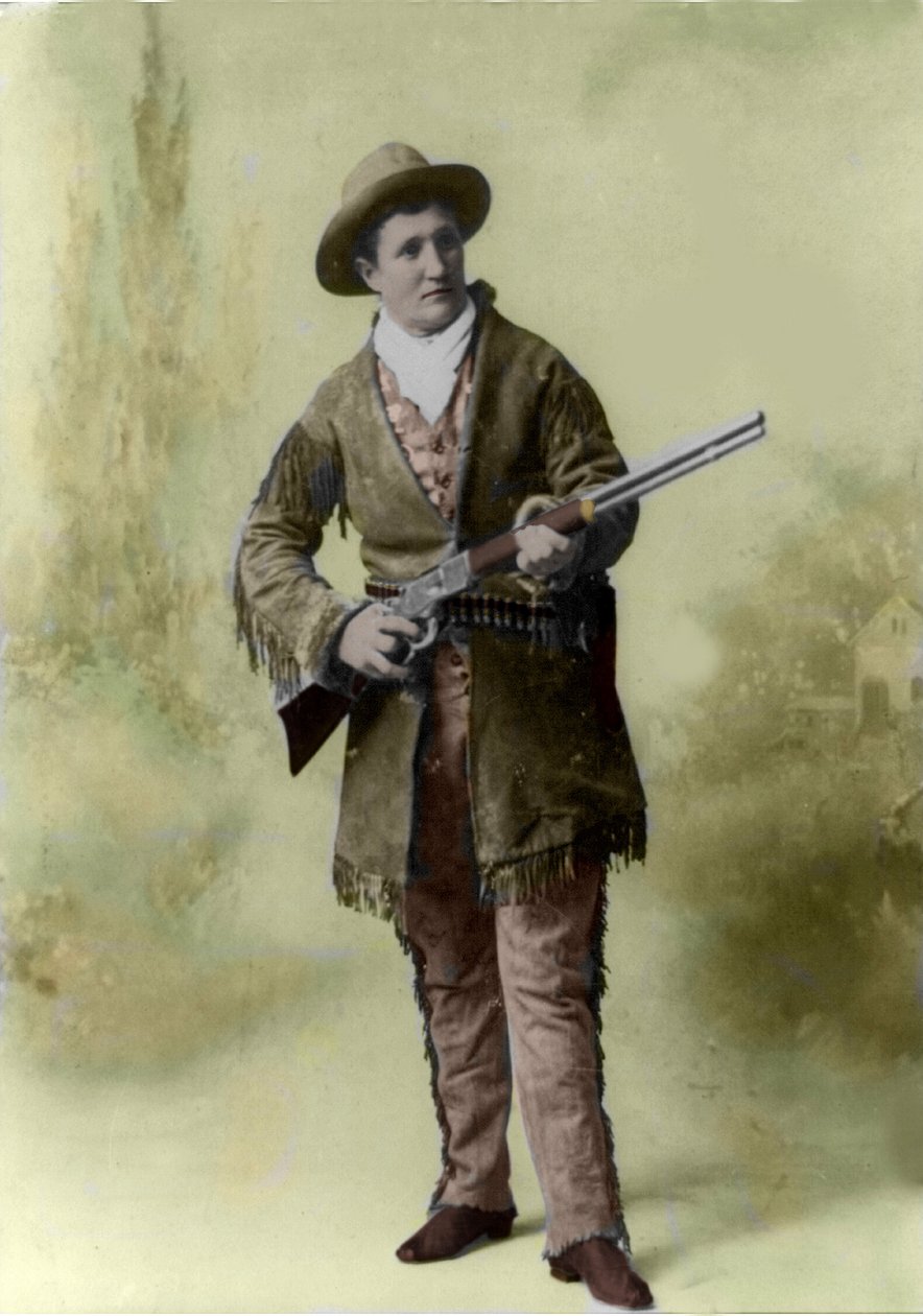 Porträtt av Calamity Jane (1852-1903) (Martha Canary 1852-1903) 1895. av Unknown photographer