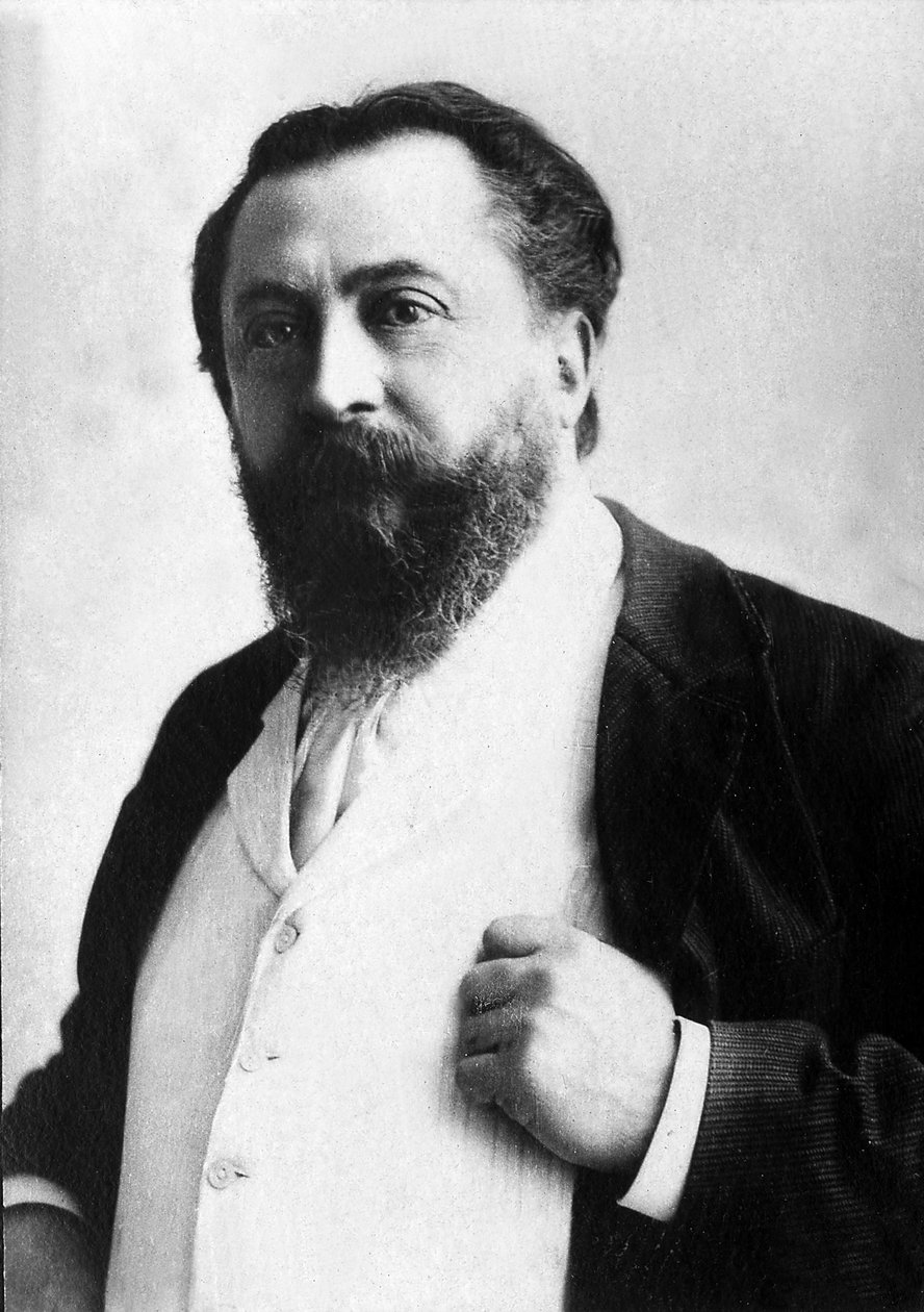 Porträtt av Catulle Mendes (1841-1909), fransk poet. av Unknown photographer