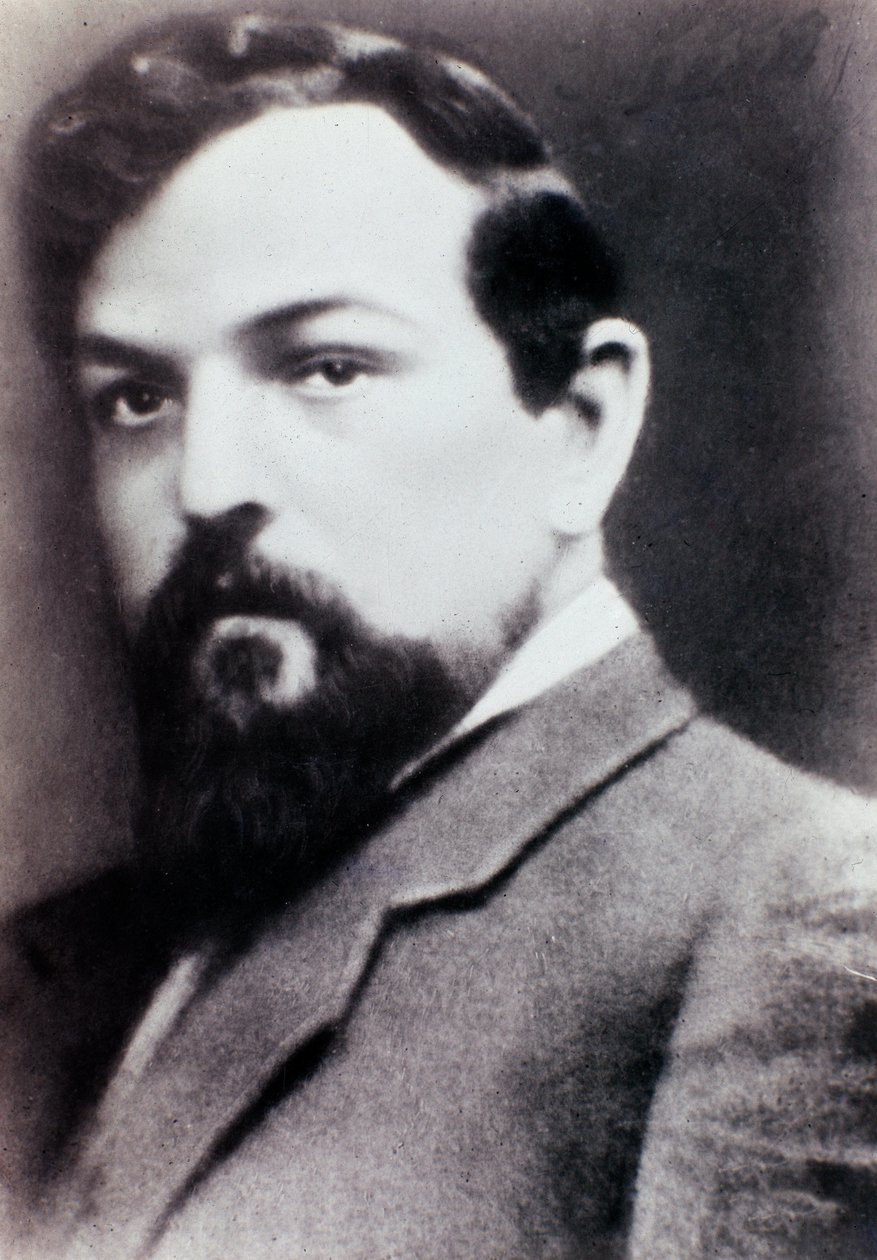 Porträtt av Claude Debussy (s/v foto) av Unknown photographer