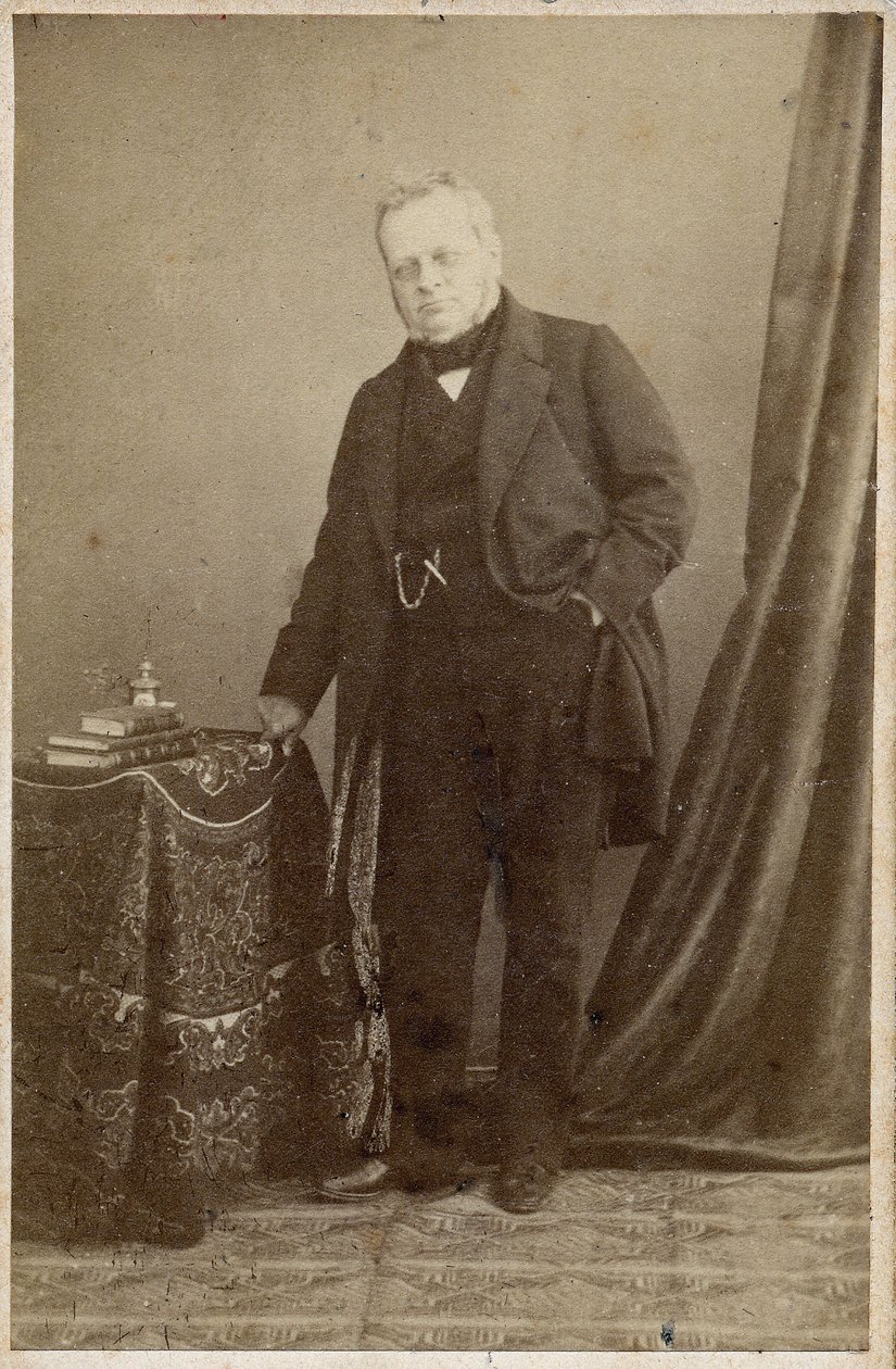 Porträtt av greve Camillo Berso av Cavour (1810-61) - cirka 1855 av Unknown photographer