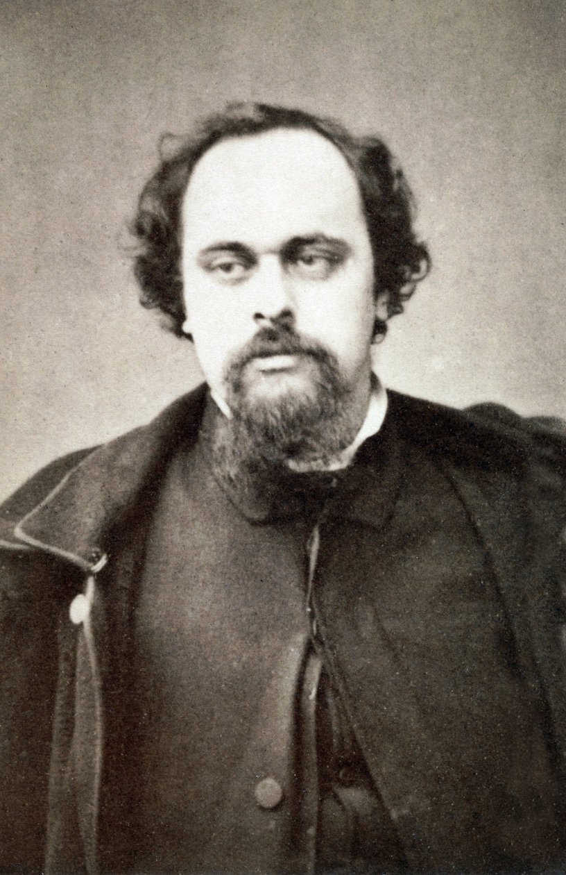 Porträtt av Dante Gabriel Rossetti (1828-1882) - Omkring 1860 av Unknown photographer